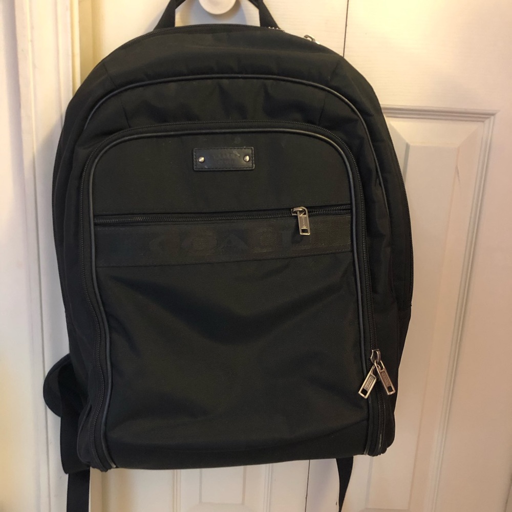 Black coach backpack gently used only $45